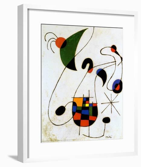 The Melancholic Singer-Joan Miro-Framed Art Print