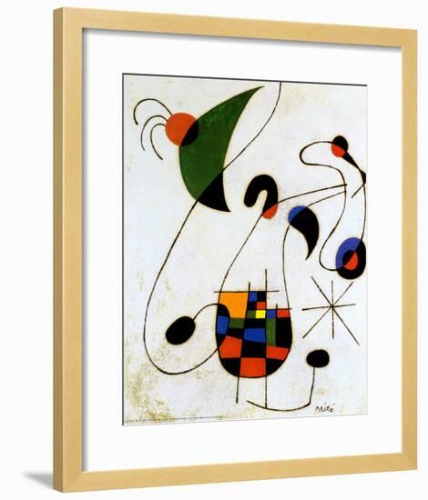 The Melancholic Singer-Joan Miro-Framed Art Print