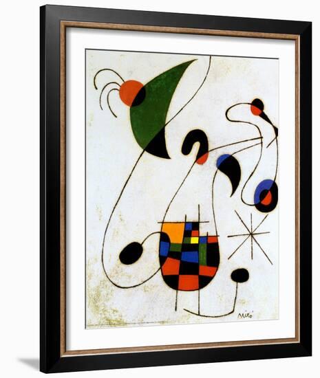 The Melancholic Singer-Joan Miro-Framed Art Print