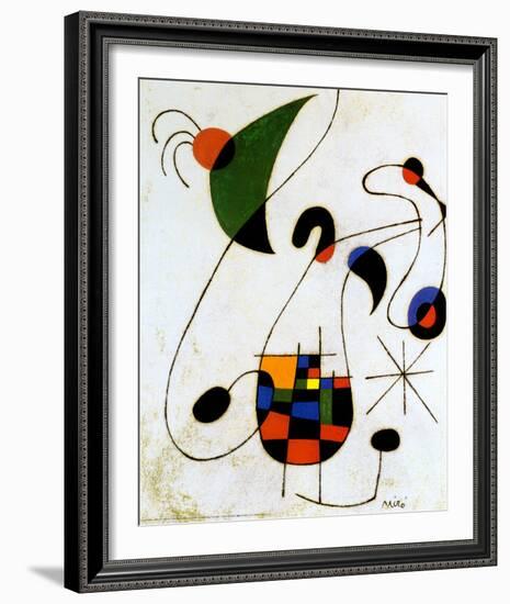 The Melancholic Singer-Joan Miro-Framed Art Print