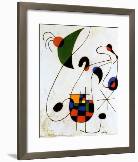 The Melancholic Singer-Joan Miro-Framed Art Print