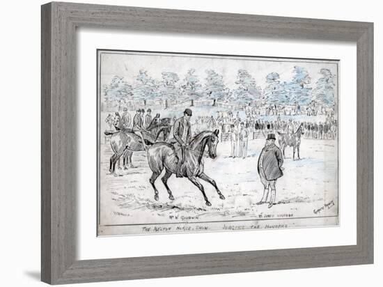 The Melton Horse Show, Judging the Hunters, C1880-1940-Cuthbert Bradley-Framed Giclee Print