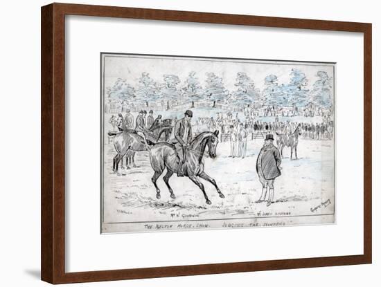 The Melton Horse Show, Judging the Hunters, C1880-1940-Cuthbert Bradley-Framed Giclee Print