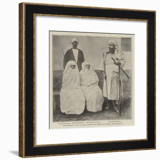 The Members of the Austrian Mission Who Have Just Escaped from Khartoum-null-Framed Giclee Print