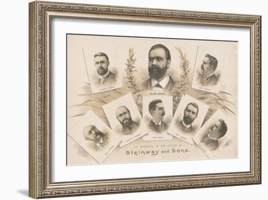 The members of the House of Steinway and Sons, 1890-American School-Framed Giclee Print