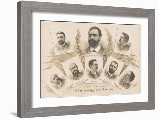 The members of the House of Steinway and Sons, 1890-American School-Framed Giclee Print