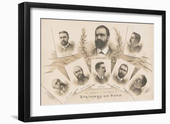 The members of the House of Steinway and Sons, 1890-American School-Framed Giclee Print
