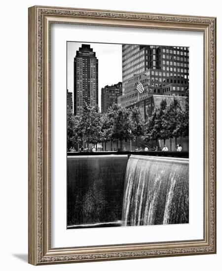 The Memorial Pool at 9/11 Memorial View, 1WTC, Manhattan, New York, USA-Philippe Hugonnard-Framed Photographic Print