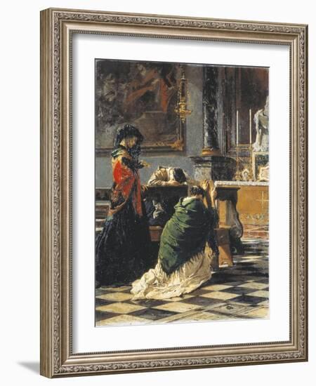 The Men are in the Field! Memory of Venice-Mose Bianchi-Framed Giclee Print