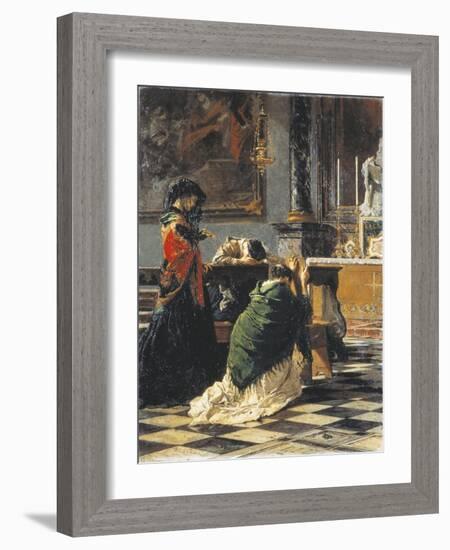 The Men are in the Field! Memory of Venice-Mose Bianchi-Framed Giclee Print