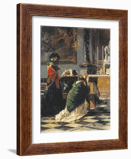 The Men are in the Field! Memory of Venice-Mose Bianchi-Framed Giclee Print