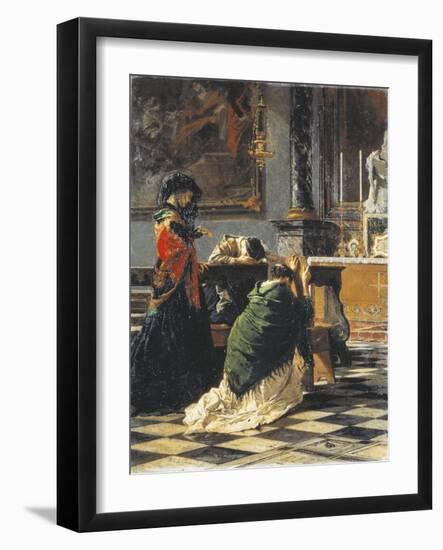 The Men are in the Field! Memory of Venice-Mose Bianchi-Framed Giclee Print