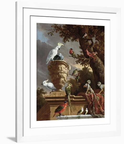 The Menagerie, c.1690-Melchior d'Hondecoeter-Framed Premium Giclee Print