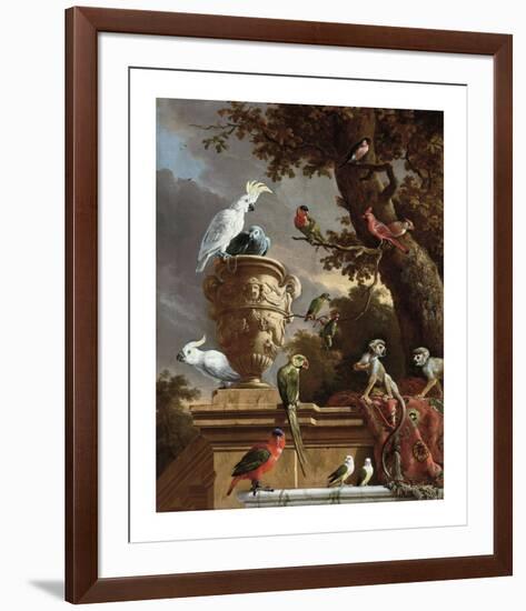 The Menagerie, c.1690-Melchior d'Hondecoeter-Framed Premium Giclee Print