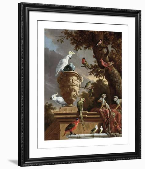 The Menagerie, c.1690-Melchior d'Hondecoeter-Framed Premium Giclee Print