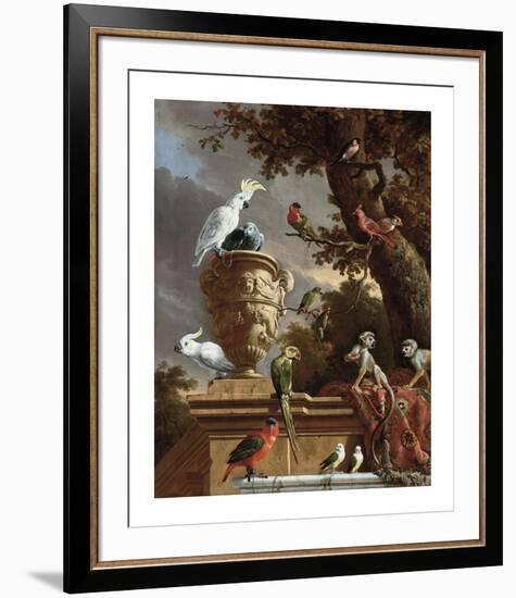 The Menagerie, c.1690-Melchior d'Hondecoeter-Framed Premium Giclee Print