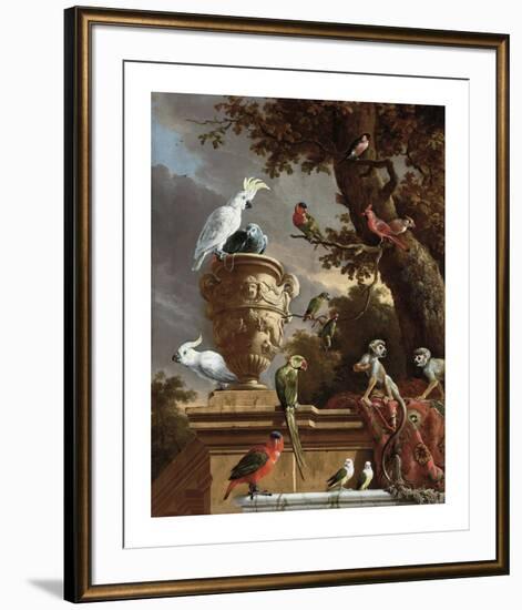 The Menagerie, c.1690-Melchior d'Hondecoeter-Framed Premium Giclee Print