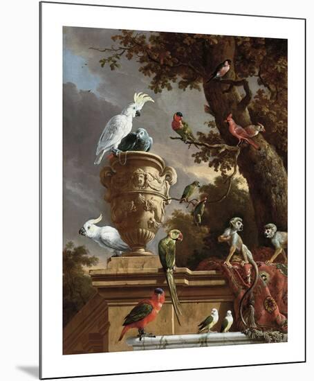 The Menagerie, c.1690-Melchior d'Hondecoeter-Mounted Premium Giclee Print