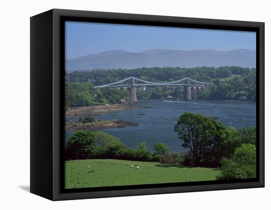 The Menai Bridge, Gwynedd, Wales, United Kingdom-Roy Rainford-Framed Premier Image Canvas