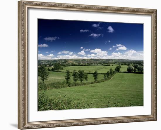 The Mendip Hills from Wedmore, Somerset, England, United Kingdom-Chris Nicholson-Framed Photographic Print