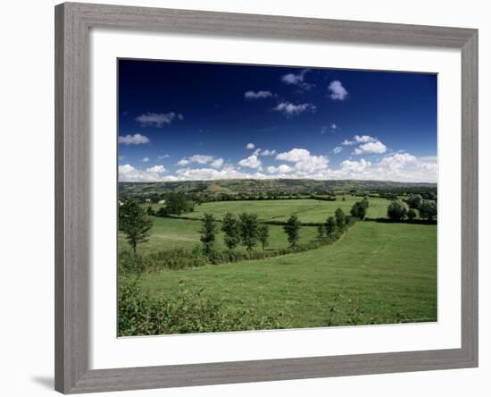 The Mendip Hills from Wedmore, Somerset, England, United Kingdom-Chris Nicholson-Framed Photographic Print