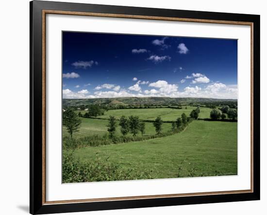 The Mendip Hills from Wedmore, Somerset, England, United Kingdom-Chris Nicholson-Framed Photographic Print