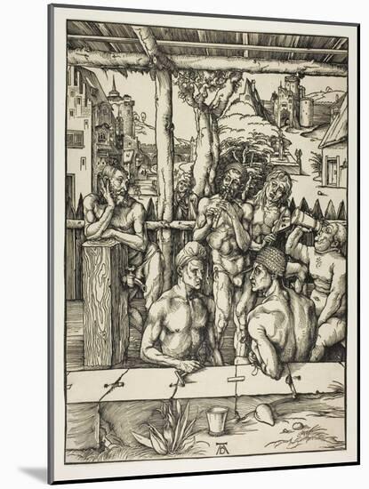 The Mens Bath, 1496-97-Albrecht Dürer-Mounted Giclee Print