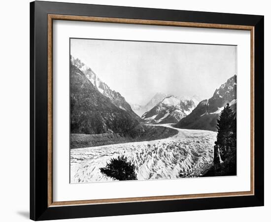 The Mer De Glace, Switzerland, 1893-John L Stoddard-Framed Giclee Print