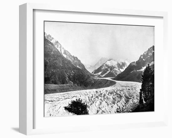 The Mer De Glace, Switzerland, 1893-John L Stoddard-Framed Giclee Print