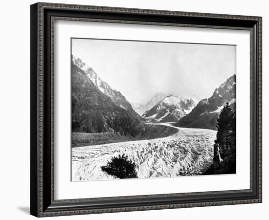 The Mer De Glace, Switzerland, 1893-John L Stoddard-Framed Giclee Print