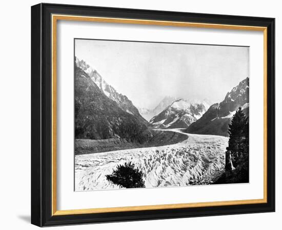 The Mer De Glace, Switzerland, 1893-John L Stoddard-Framed Giclee Print