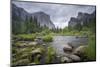 The Merced River at Valley View in spring, Yosemite National Park-Adam Burton-Mounted Photographic Print