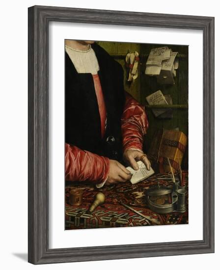 The Merchant Georg Gisze (Detail), 1532-Hans Holbein the Younger-Framed Giclee Print