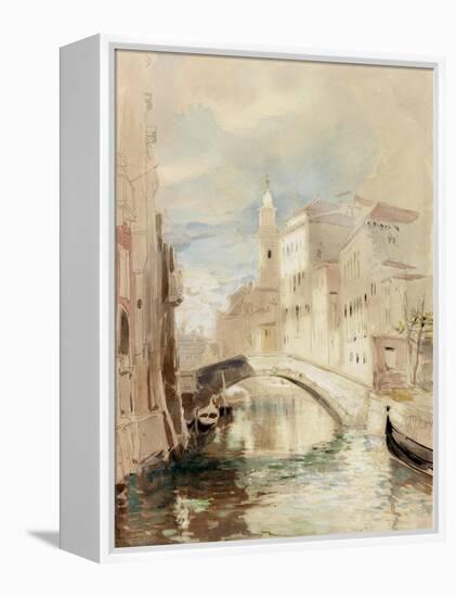 The Merchant of Venice on the Rialto Bridge-James Holland-Framed Premier Image Canvas
