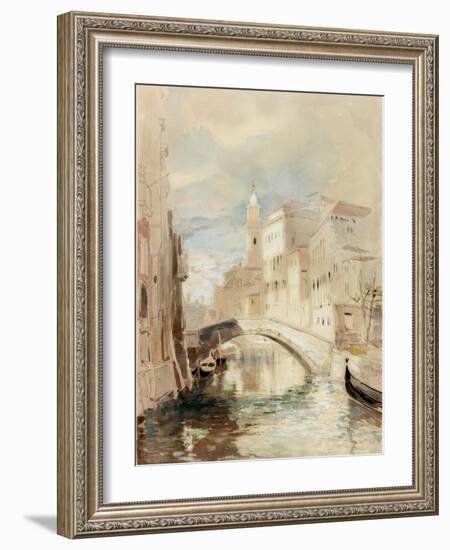 The Merchant of Venice on the Rialto Bridge-James Holland-Framed Photographic Print