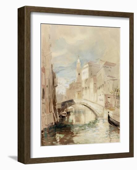 The Merchant of Venice on the Rialto Bridge-James Holland-Framed Photographic Print