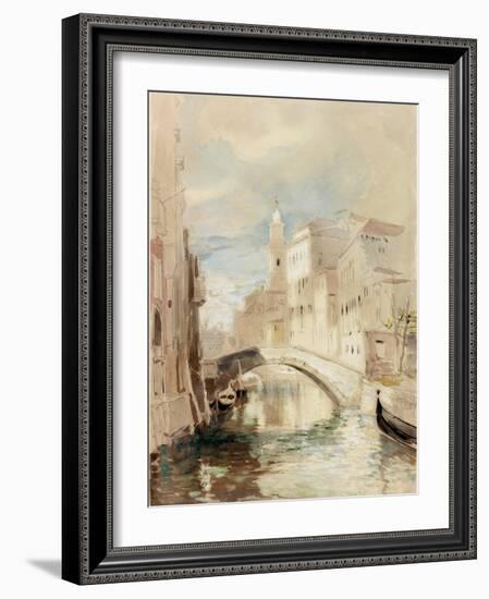 The Merchant of Venice on the Rialto Bridge-James Holland-Framed Photographic Print