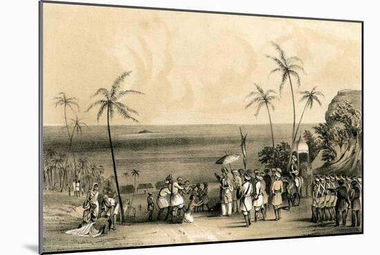 The Merchants of Calicut Seized and Chained to a Barren Rock by Order of Tippoo Saib-TJ Rawlins-Mounted Giclee Print