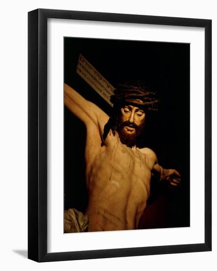 The Merciful Christ, Detail of Head with Crown of Thorns-null-Framed Photographic Print