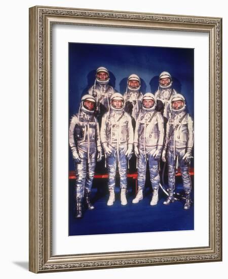 The Mercury Seven Astronauts, 1959-null-Framed Photographic Print