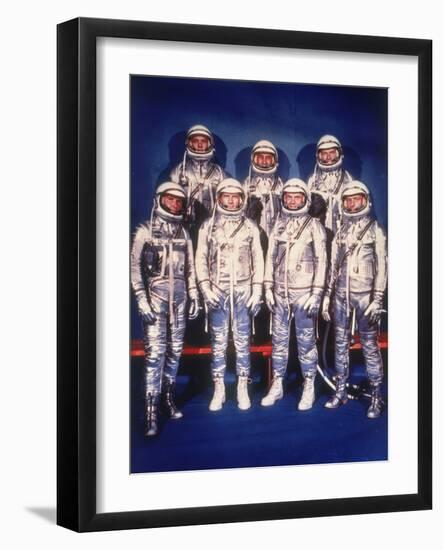 The Mercury Seven Astronauts, 1959-null-Framed Photographic Print