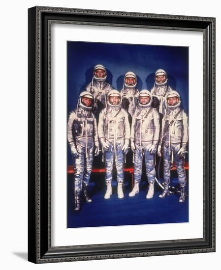 The Mercury Seven Astronauts, 1959-null-Framed Photographic Print