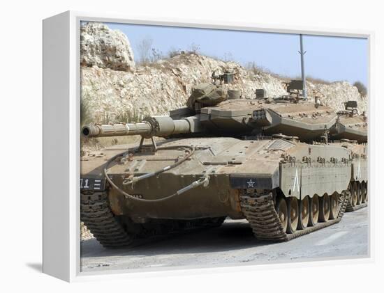 The Merkava Mark III-D main battle tank of the Israel Defense Force-Stocktrek Images-Framed Premier Image Canvas