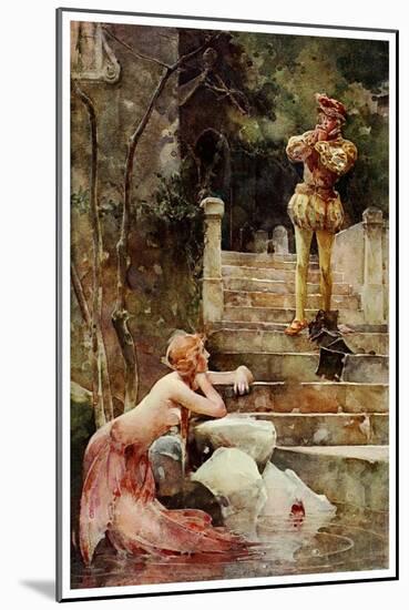 The Mermaid Of Zennor-John Reinhard Weguelin-Mounted Art Print