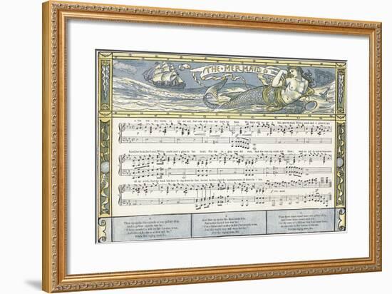 The Mermaid', Song Illustration from 'Pan-Pipes', a Book of Old Songs, Newly Arranged and with…-Walter Crane-Framed Giclee Print
