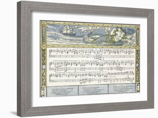 The Mermaid', Song Illustration from 'Pan-Pipes', a Book of Old Songs, Newly Arranged and with…-Walter Crane-Framed Giclee Print