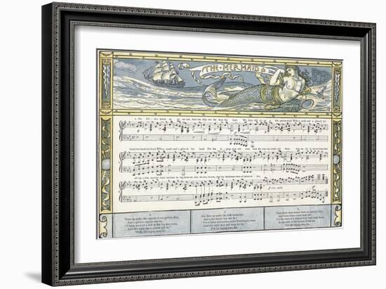 The Mermaid', Song Illustration from 'Pan-Pipes', a Book of Old Songs, Newly Arranged and with…-Walter Crane-Framed Giclee Print