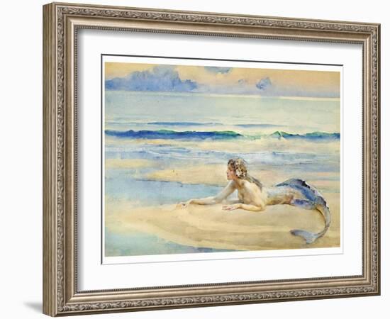 The Mermaid-John Reinhard Weguelin-Framed Art Print