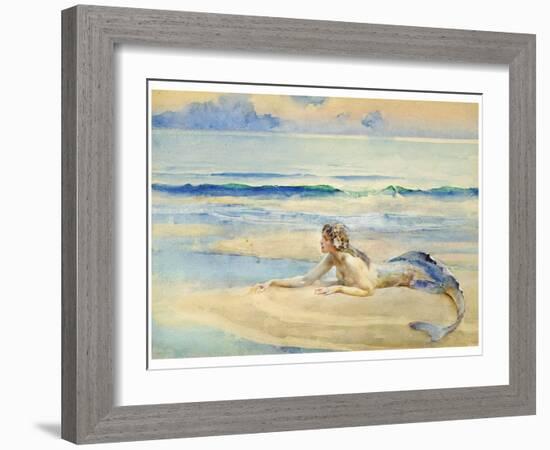 The Mermaid-John Reinhard Weguelin-Framed Art Print