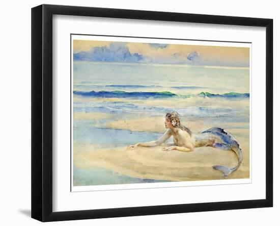 The Mermaid-John Reinhard Weguelin-Framed Art Print